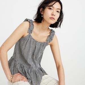 NWT Ruffle Gingham Cami
